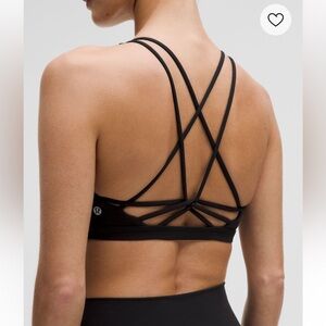 lululemon athletica Black Nulu Strappy Scoop-Neck Bra